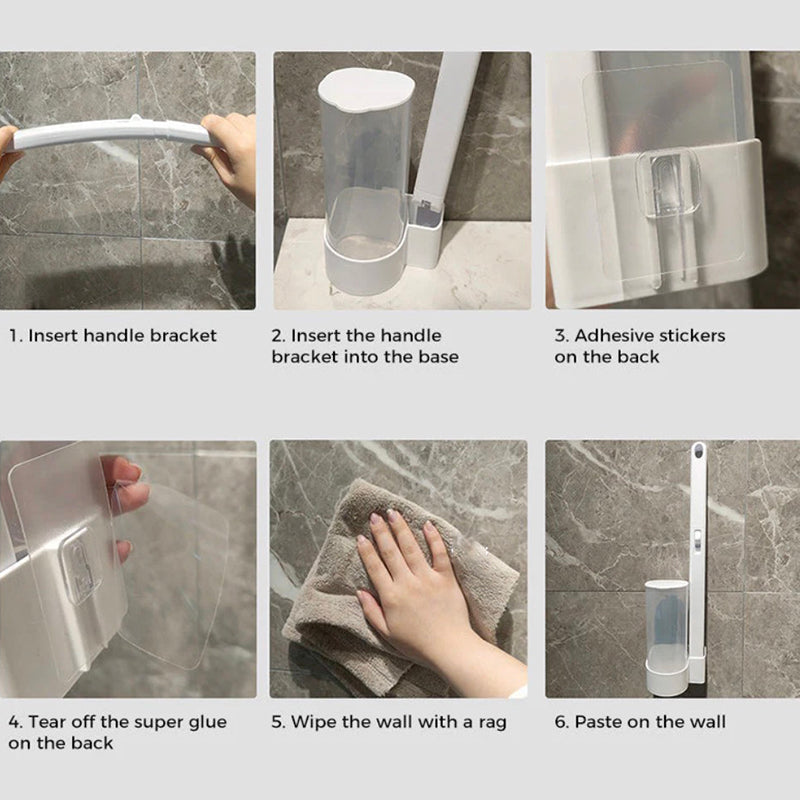 Hands-free cleaning device Disposable toilet cleaning aid
