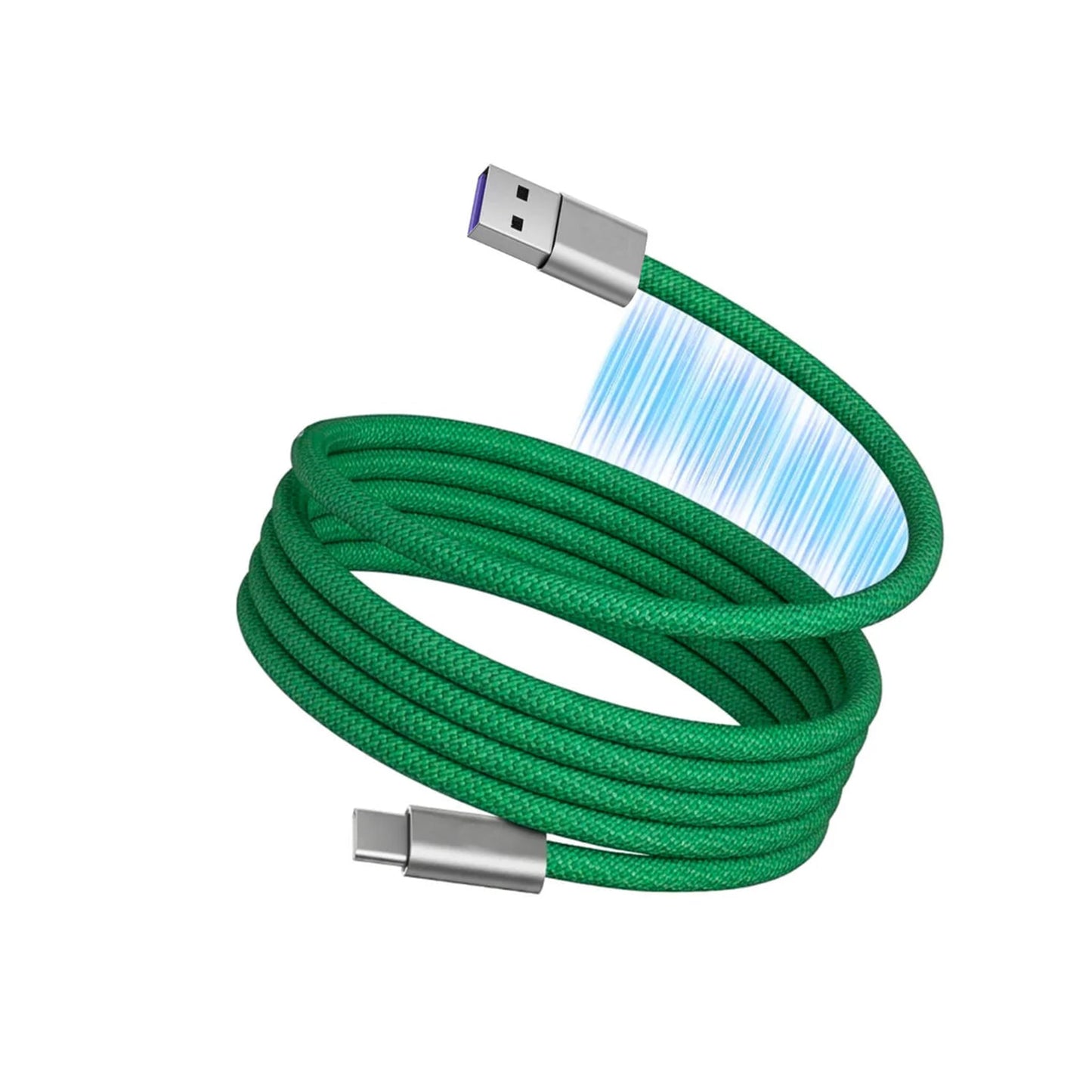Magnetic retractable data cable