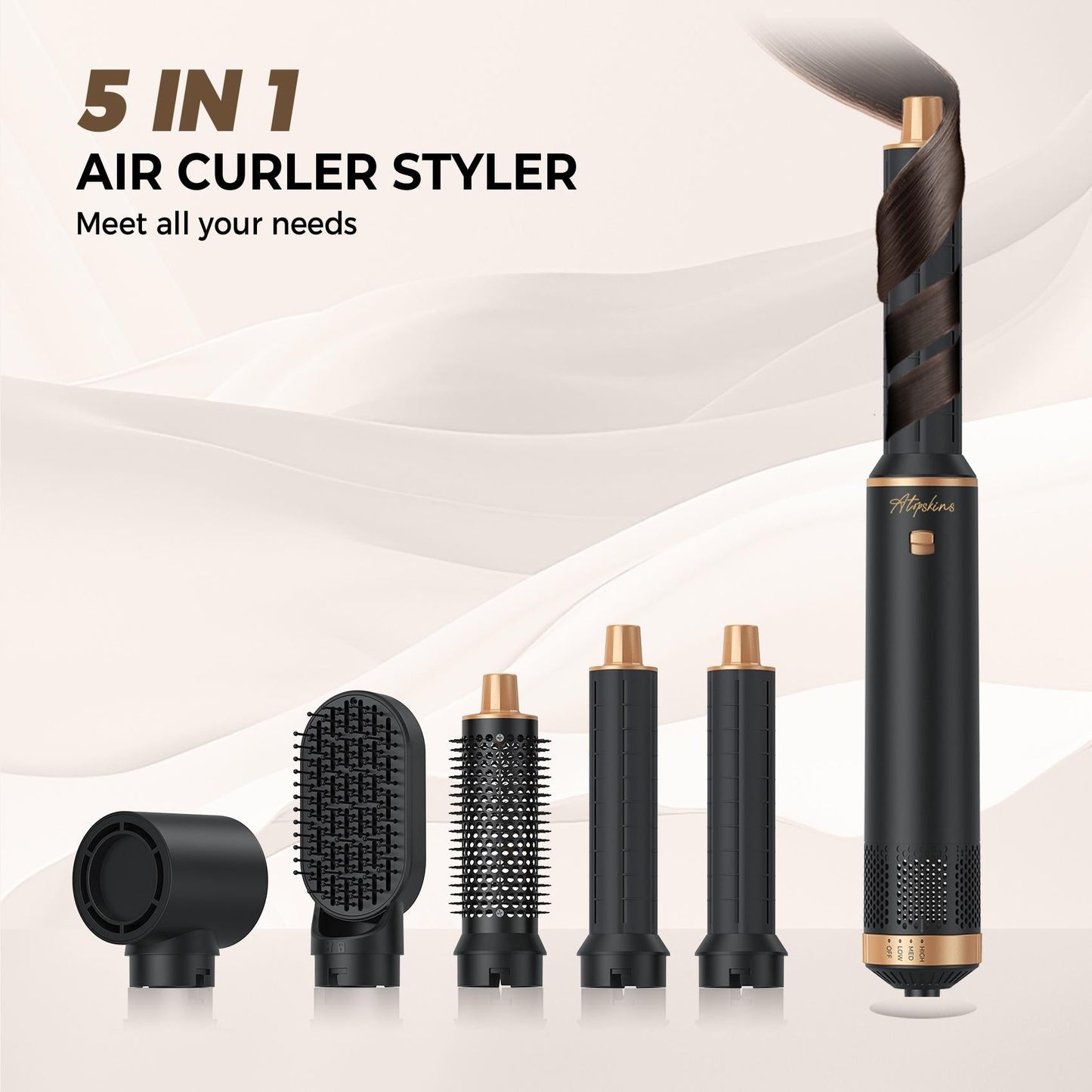 pivtkin 5-in-1 Air Styler &Hair Dryer Brush Set