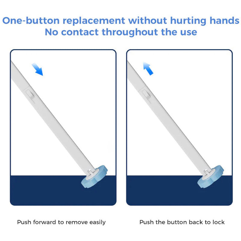 Hands-free cleaning device Disposable toilet cleaning aid