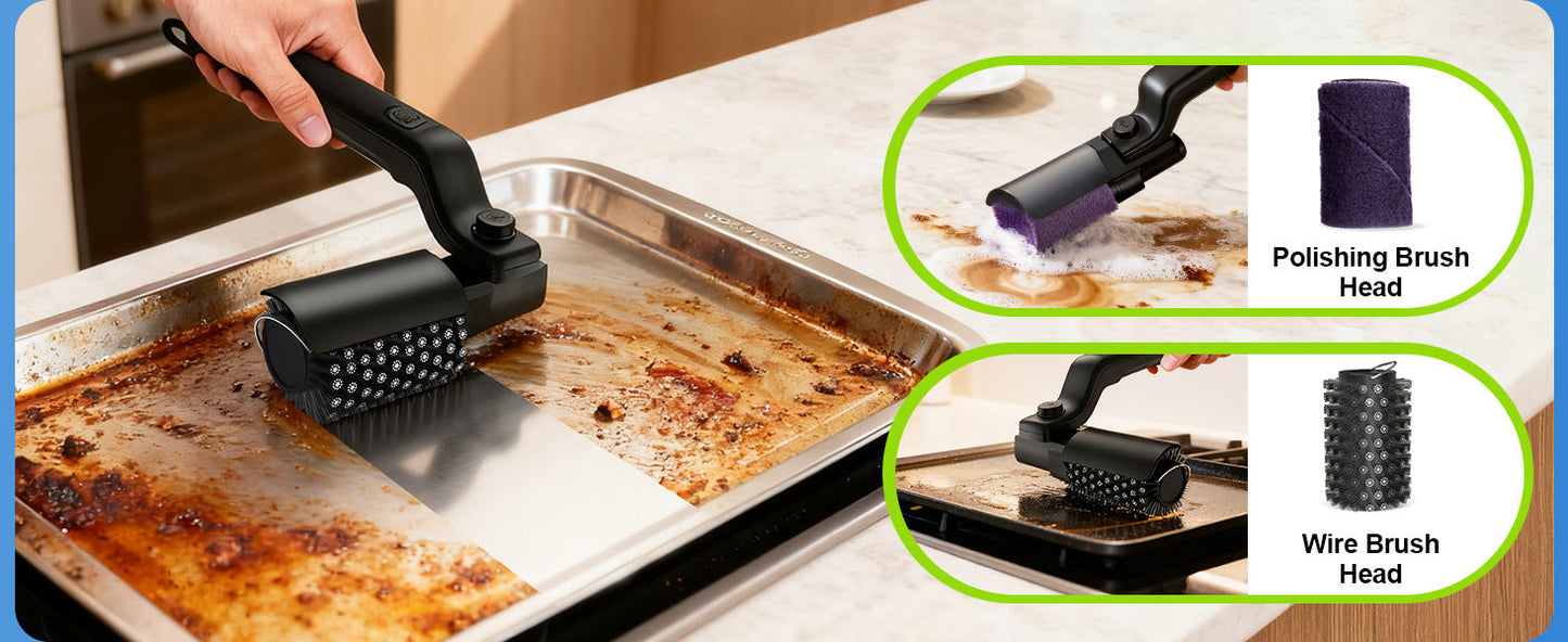 The Ultimate BBQ Companion: Rechargeable Electric Rotary Grill Scrubber