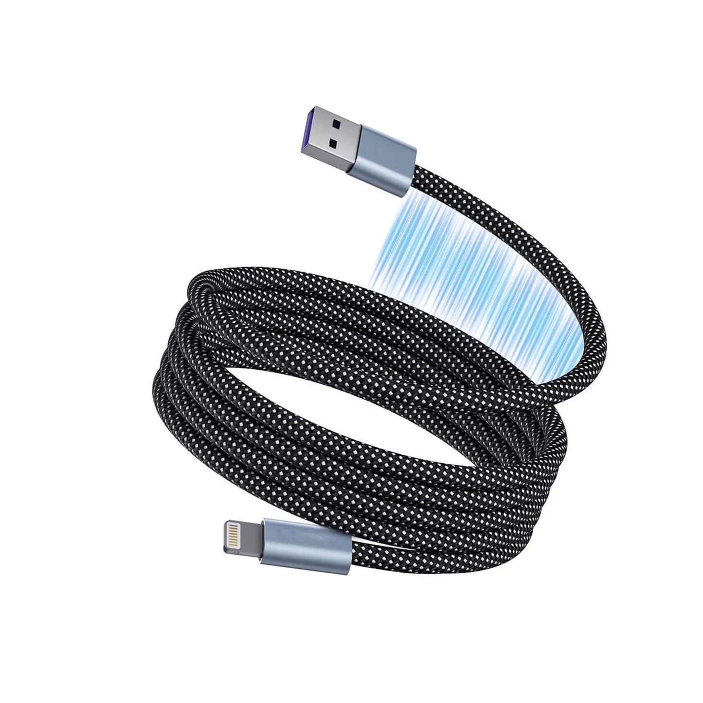 Magnetic retractable data cable