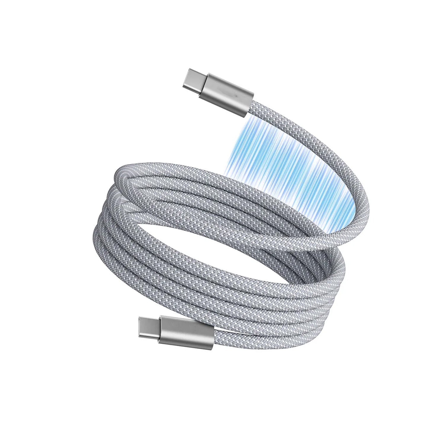 Magnetic retractable data cable