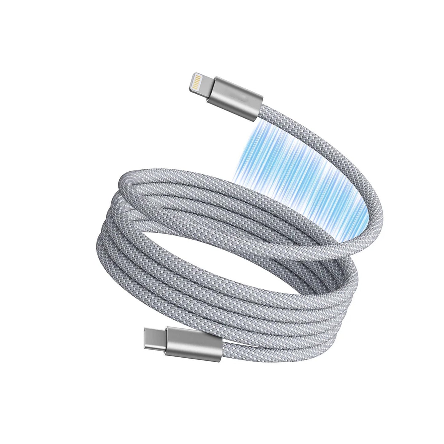 Magnetic retractable data cable