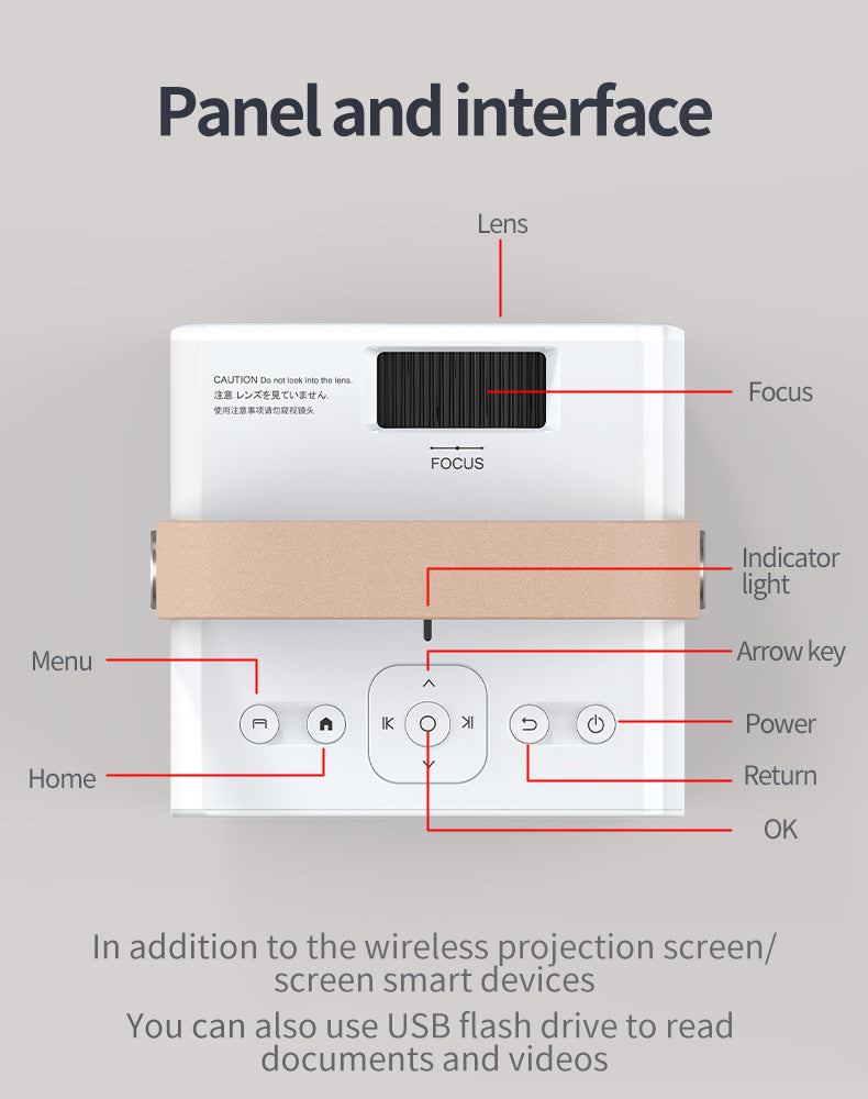 Portable Smart Home HD projector