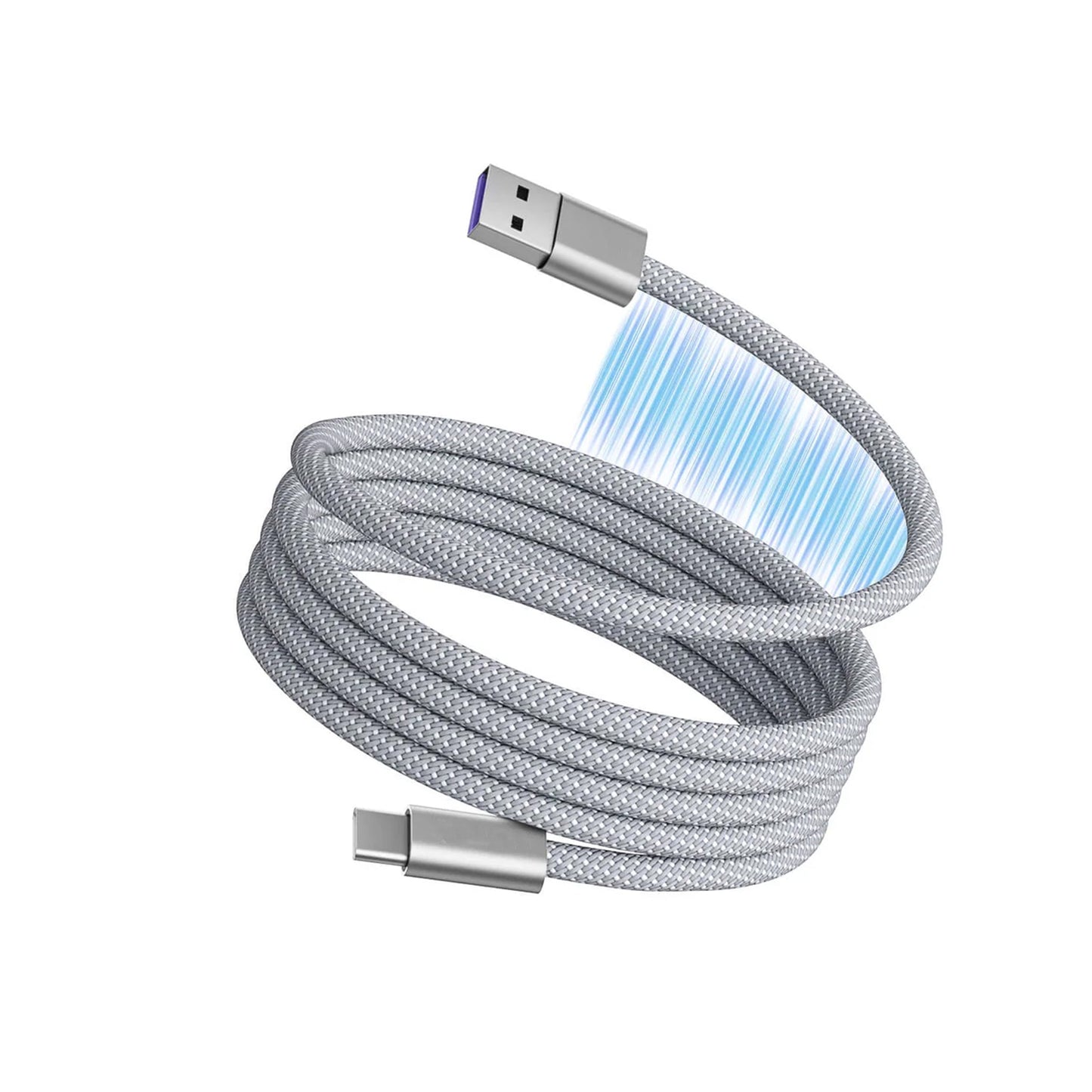 Magnetic retractable data cable