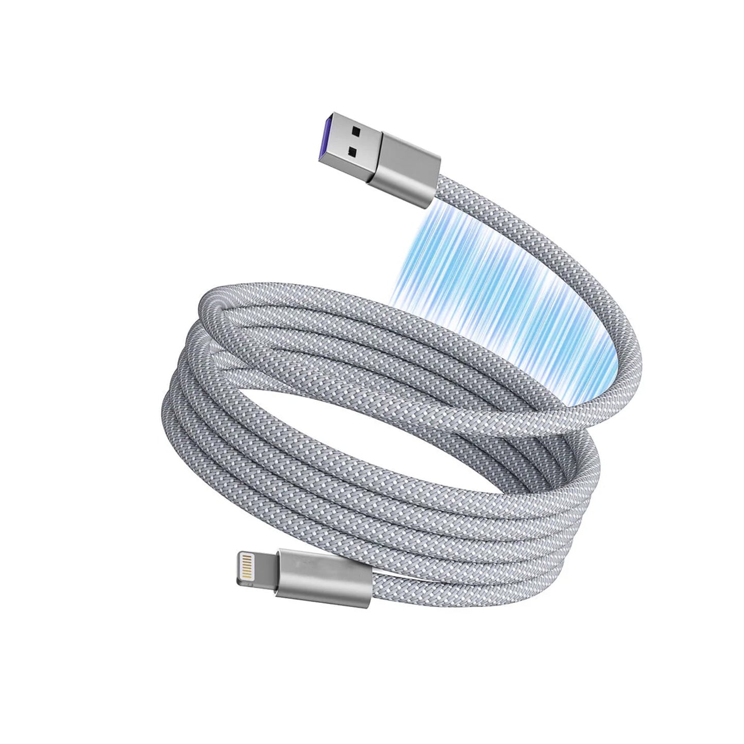 Magnetic retractable data cable