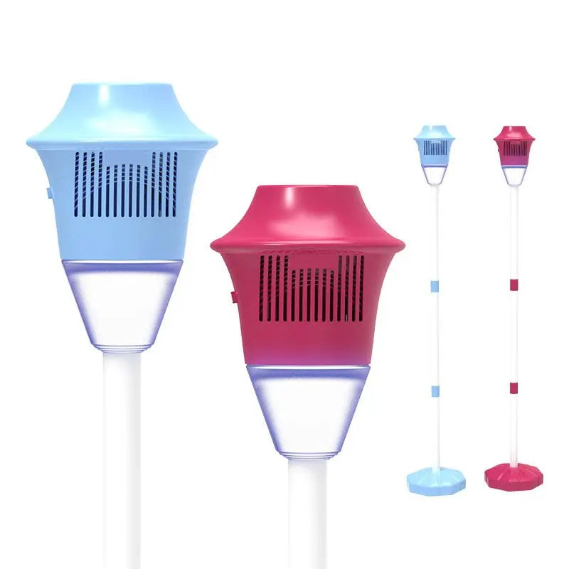 Stand-Up Lamp Post Bubble Blower | 19,000+ Bubbles, Rechargeable, Lights for Yard & Camping