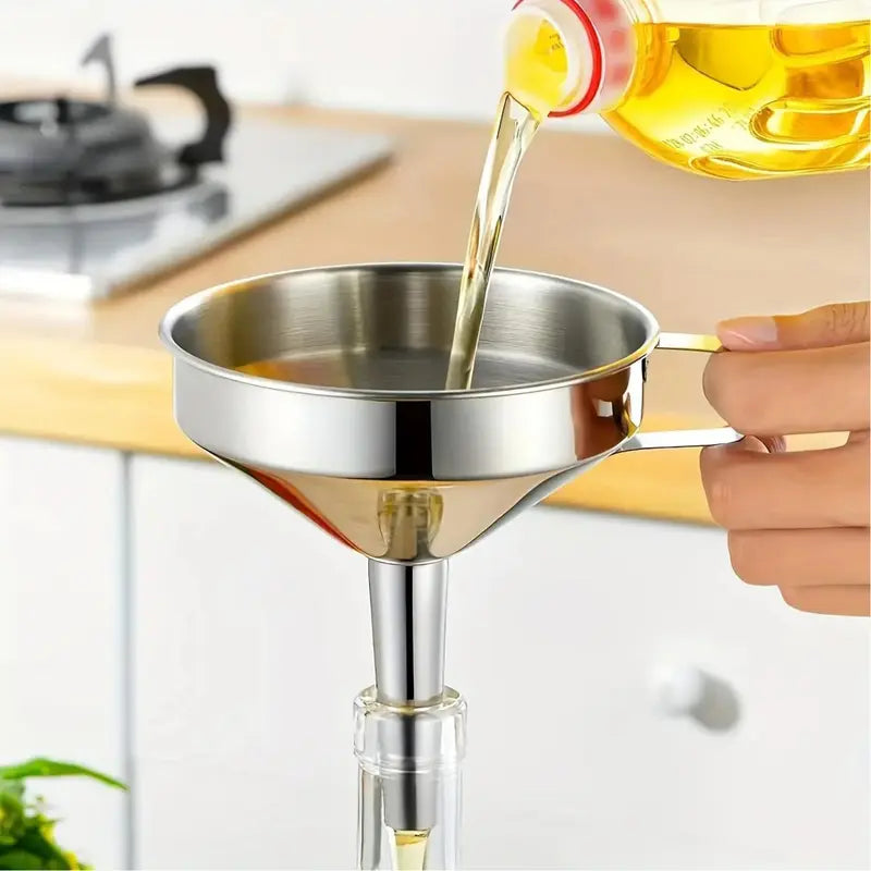 🍳 Ultimate Stainless Steel Funnel & Strainer | Stop Kitchen Spills | 🎁 BOGO Sale: 2 for $22.99