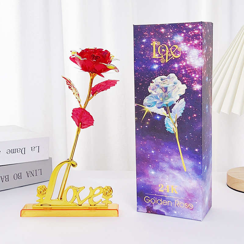 Colorful Galaxy Rose with Love