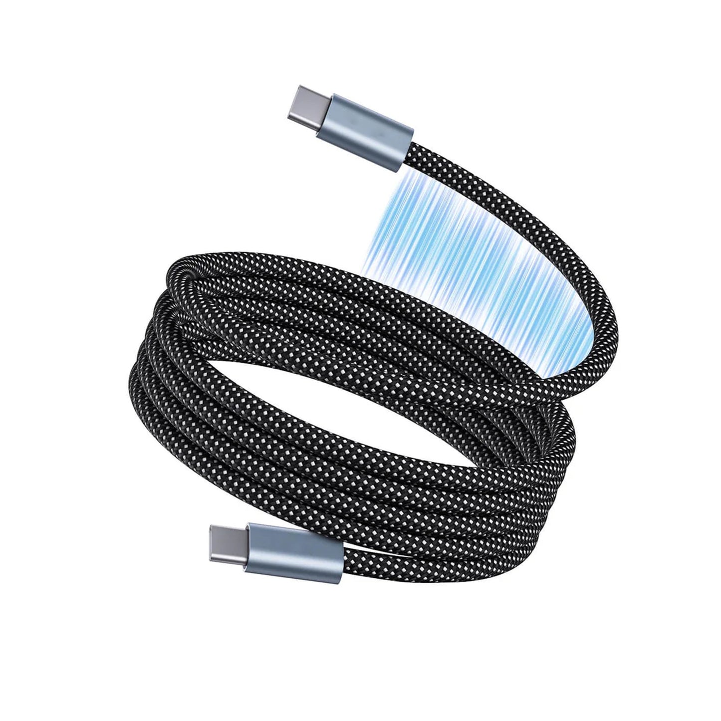 Magnetic retractable data cable