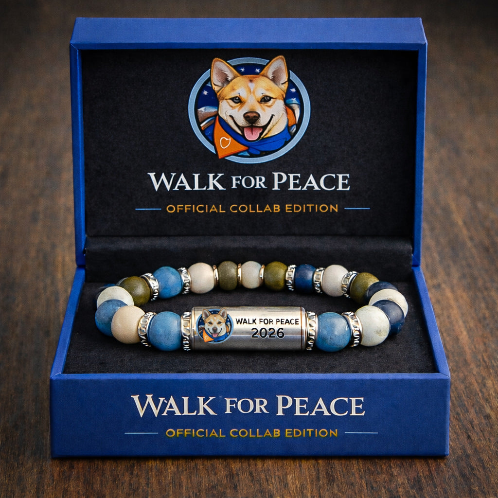2026 Commemorative Natural Stone Beaded Bracelet | Walk for Peace & Irish Luck Editions