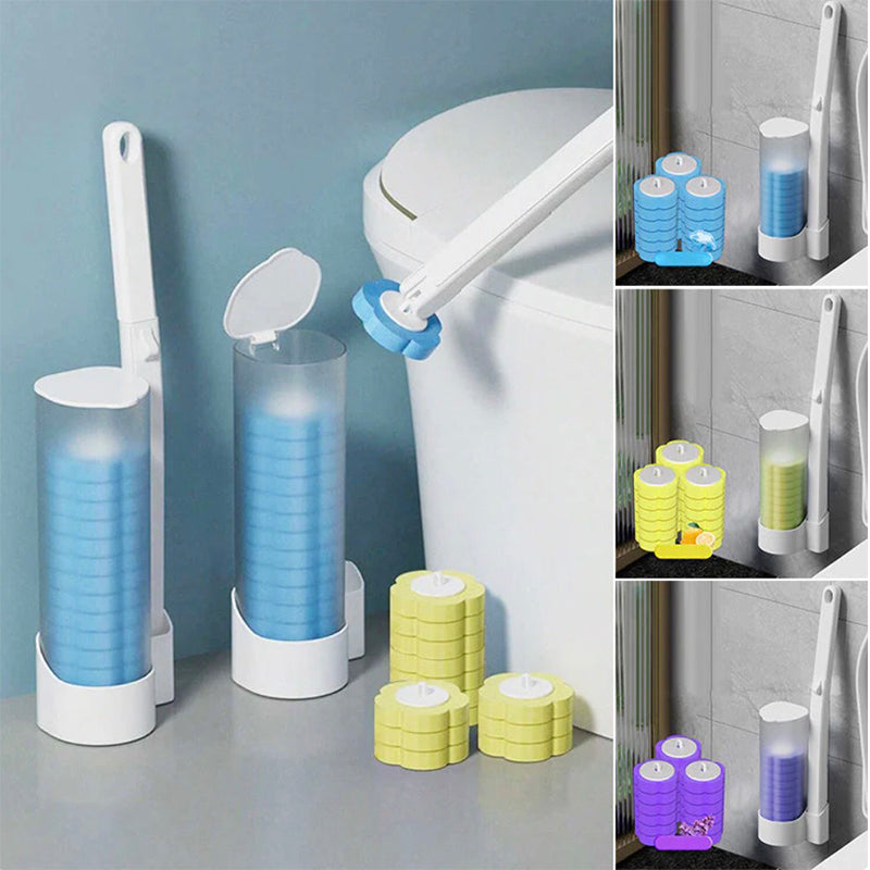 Hands-free cleaning device Disposable toilet cleaning aid