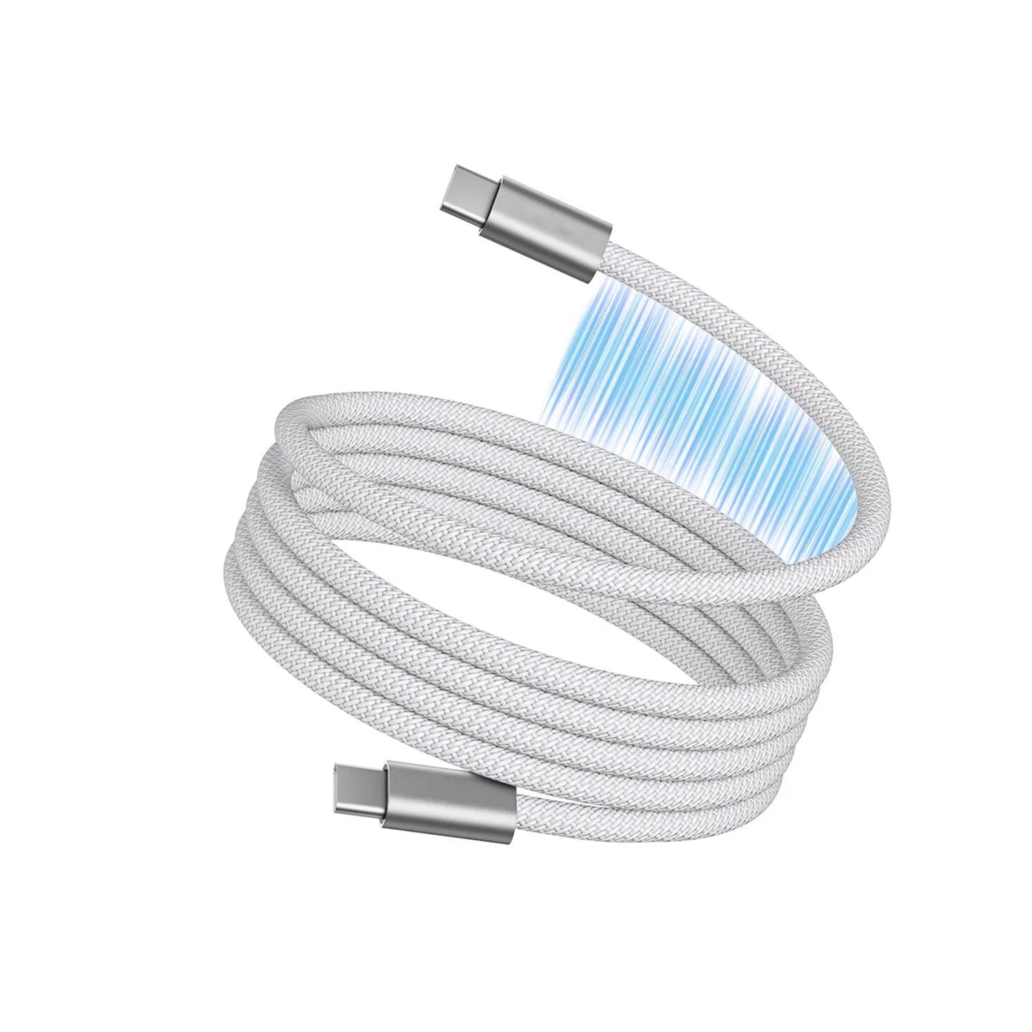 Magnetic retractable data cable