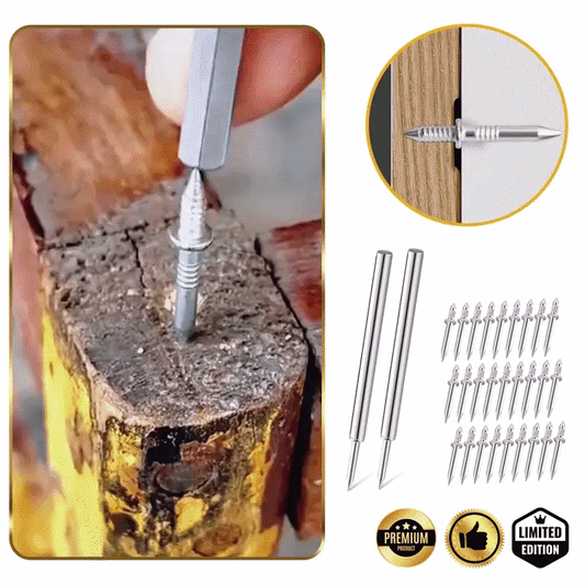 Pivtkin™ – Set di 500 chiodi doppi per battiscopa con attrezzi