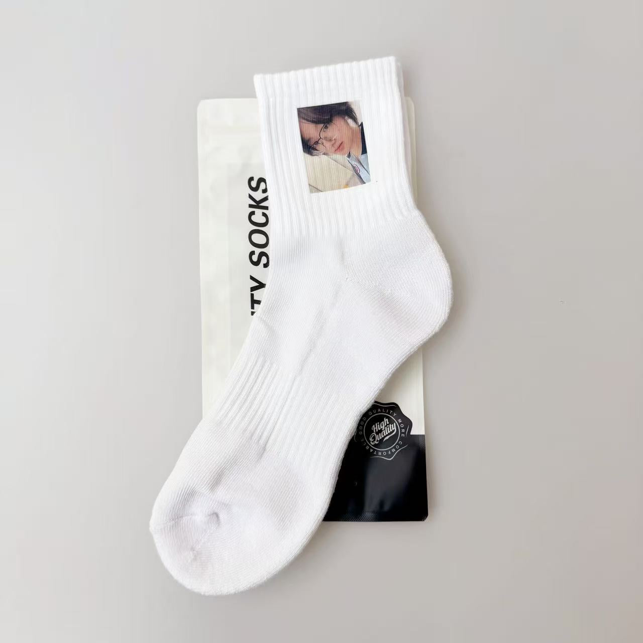Print him on the socks 20% off for two or more items&Free shipping!