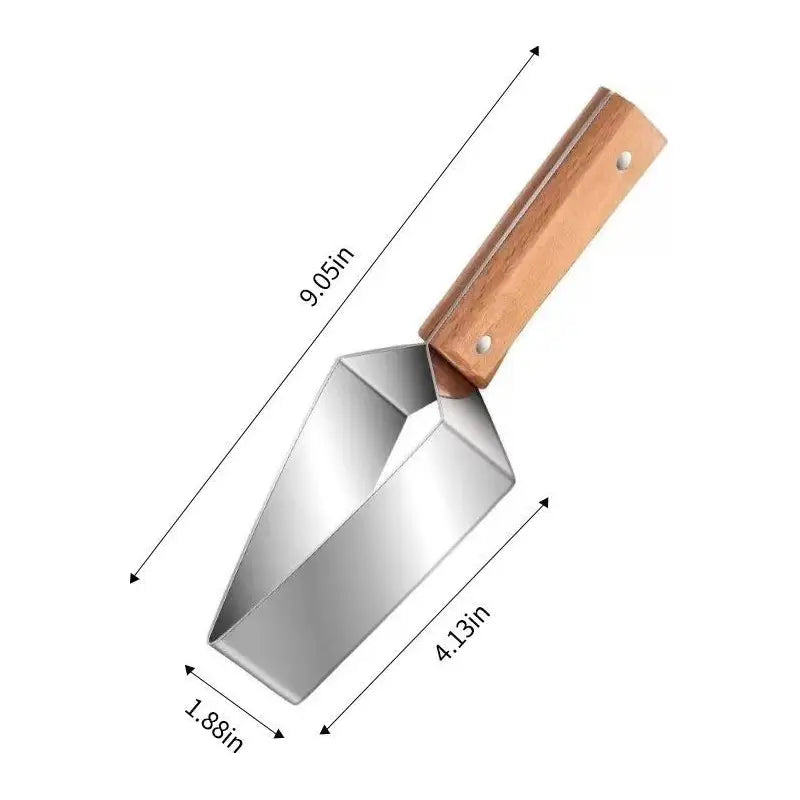 Effortless Watermelon Slicer & Server – No-Mess Stainless Steel Melon Cutter with Wooden Handle