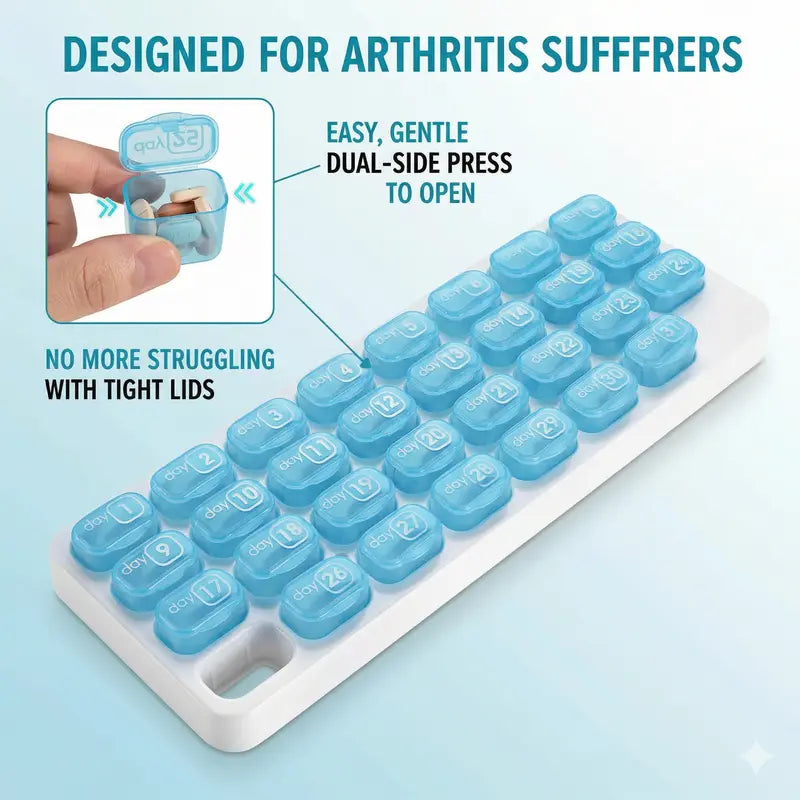 🗓️ 2026 Upgraded 31-Day Pill Organizer | Sort Once, Worry-Free All Month | Perfect for Travel & Daily Supplements
