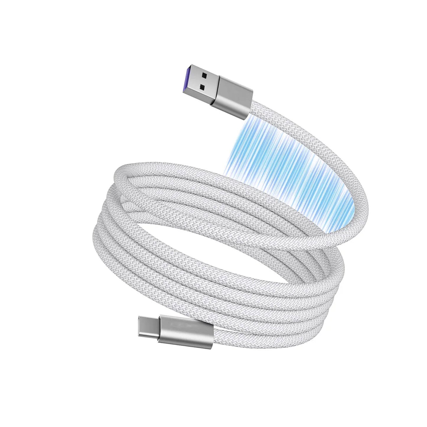 Magnetic retractable data cable