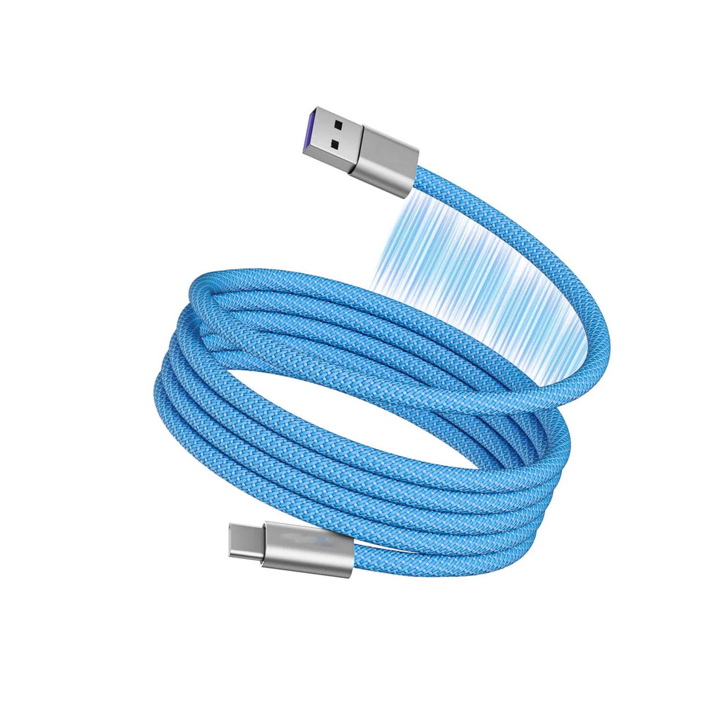 Magnetic retractable data cable