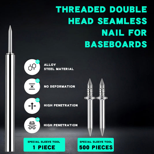 Pivtkin™ – Set di 500 chiodi doppi per battiscopa con attrezzi