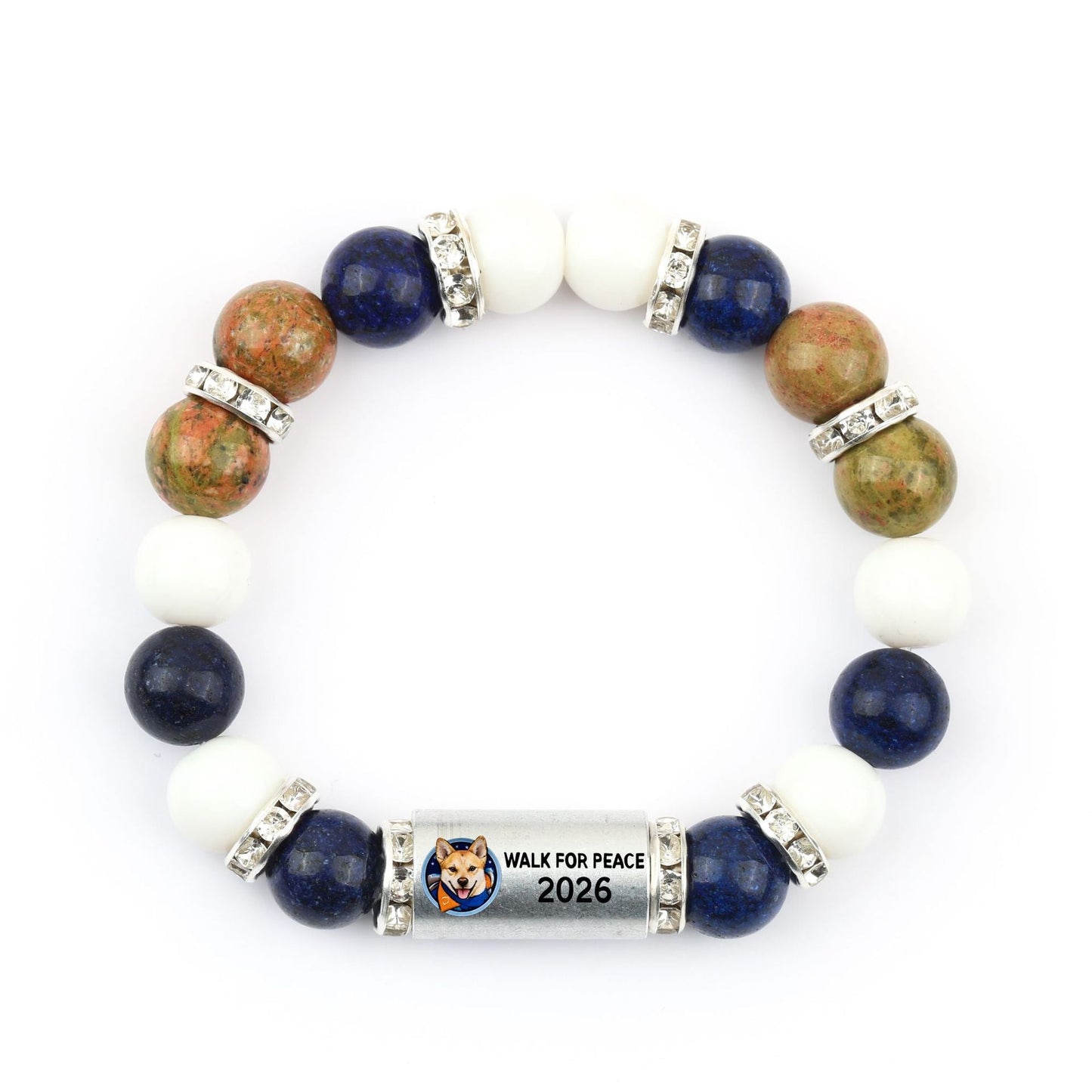 2026 Commemorative Natural Stone Beaded Bracelet | Walk for Peace & Irish Luck Editions