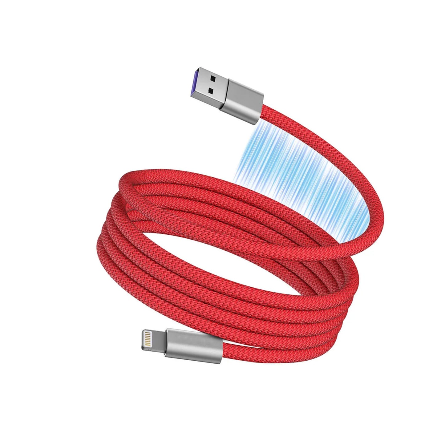 Magnetic retractable data cable