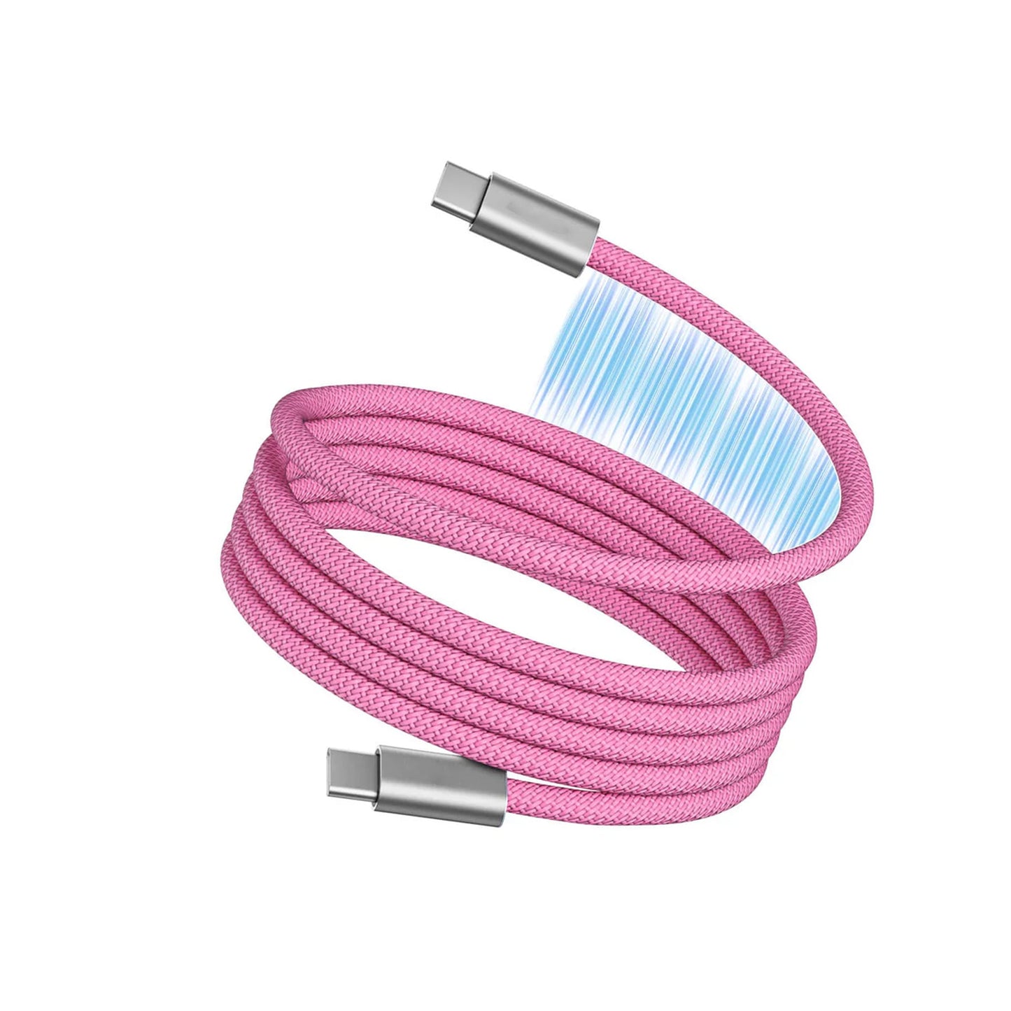 Magnetic retractable data cable