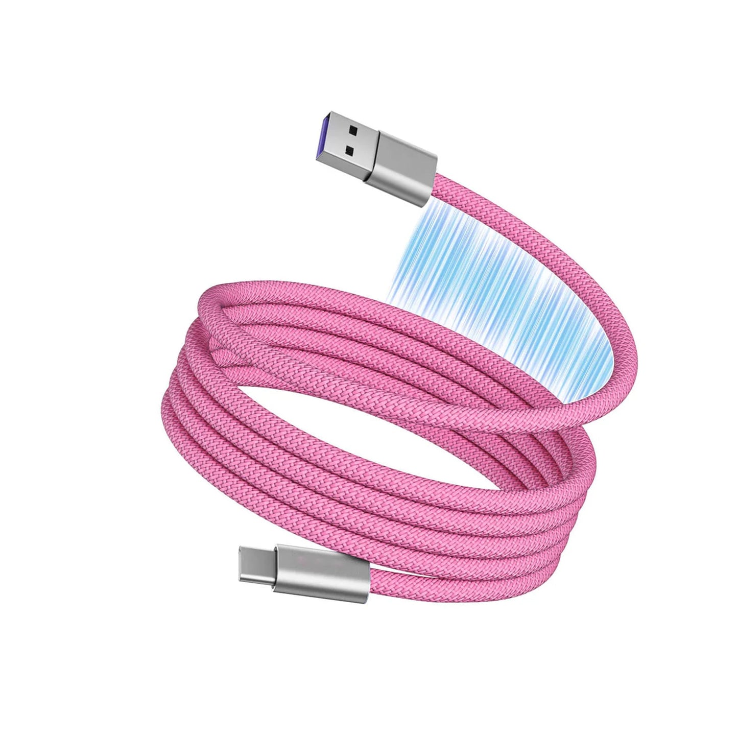 Magnetic retractable data cable