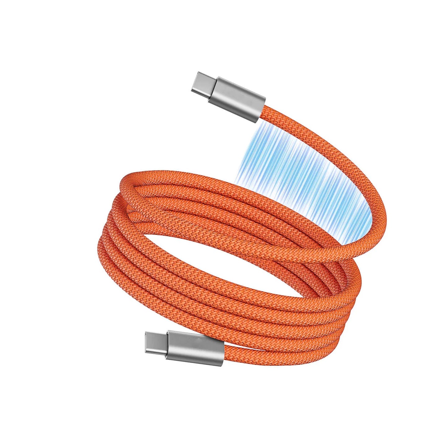 Magnetic retractable data cable