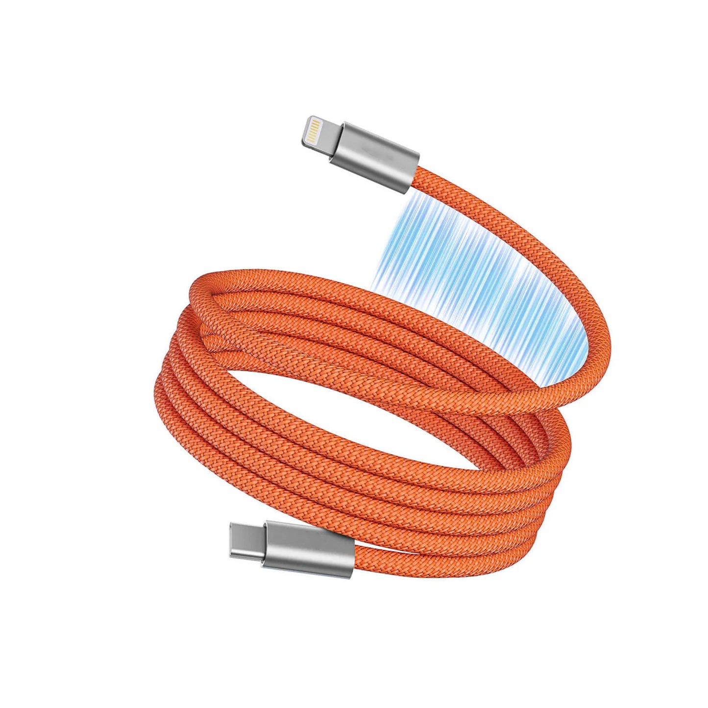 Magnetic retractable data cable