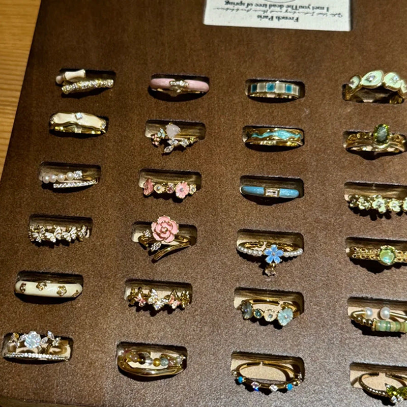 Vibrant Enamel Ring - Colorful Stackable Band for Women