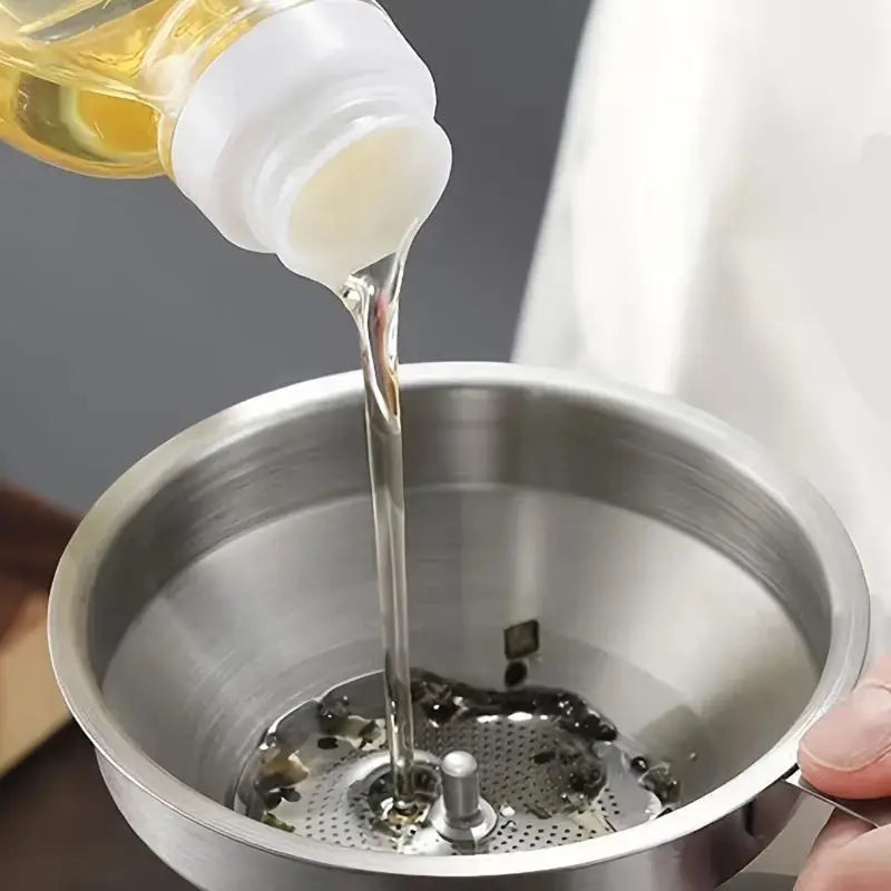 🍳 Ultimate Stainless Steel Funnel & Strainer | Stop Kitchen Spills | 🎁 BOGO Sale: 2 for $22.99