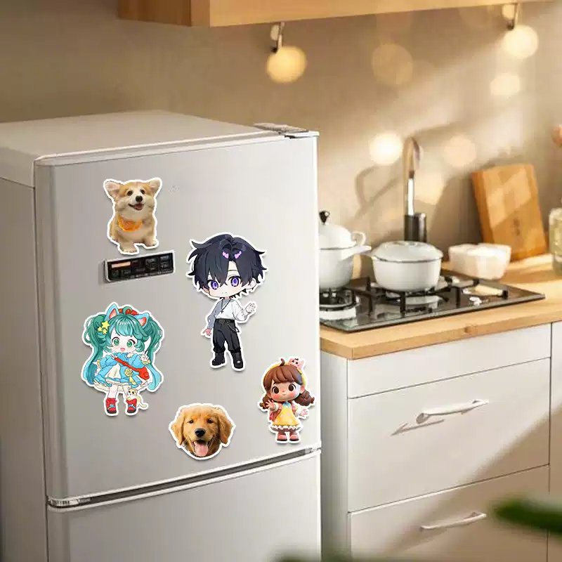Customize with the image of the refrigerator magnet from the provided image