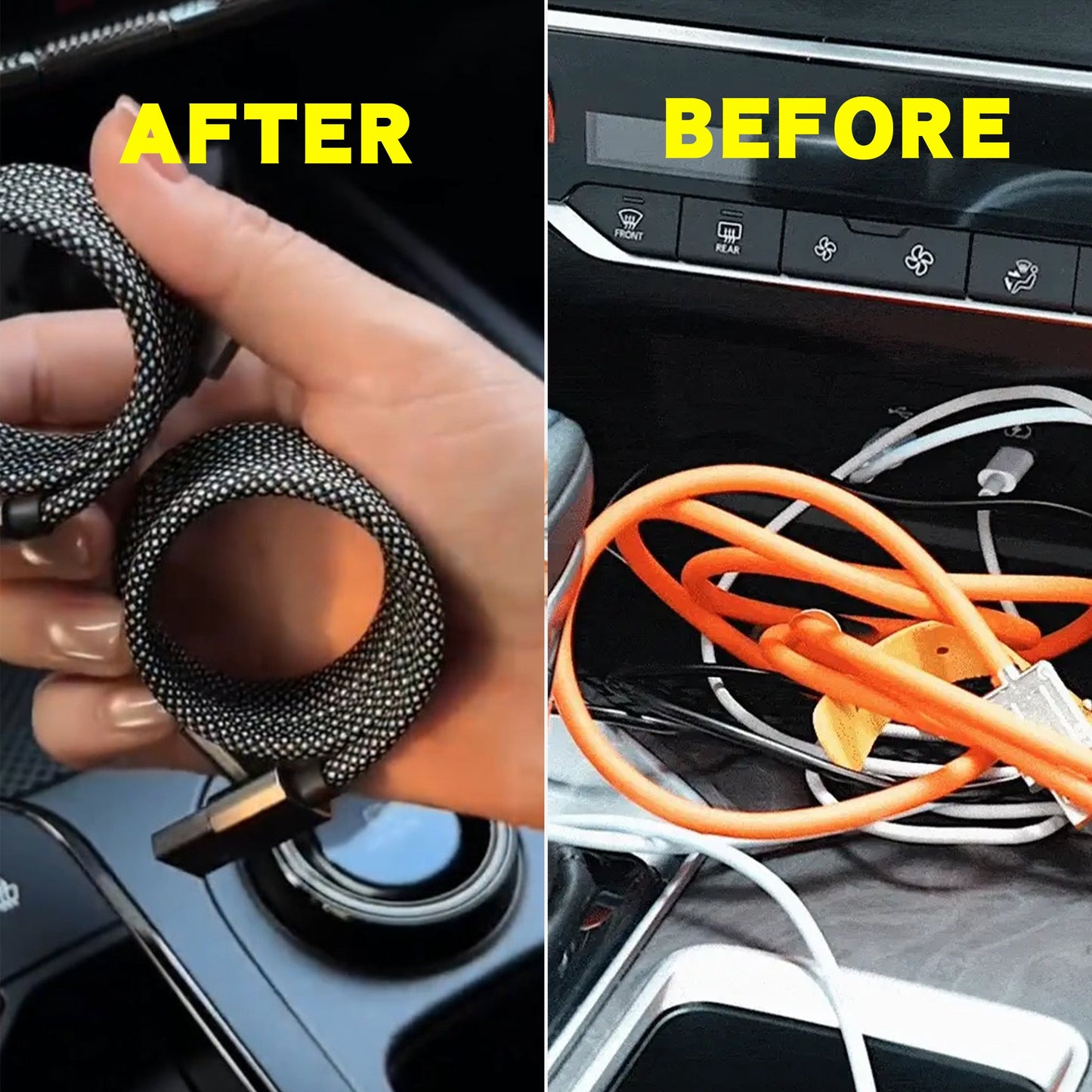 Magnetic retractable data cable