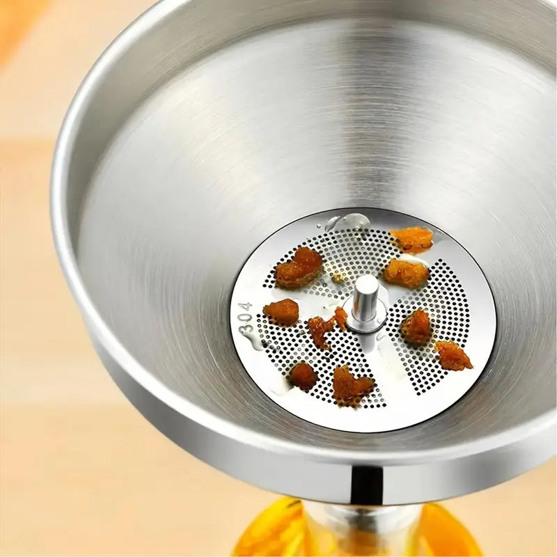 🍳 Ultimate Stainless Steel Funnel & Strainer | Stop Kitchen Spills | 🎁 BOGO Sale: 2 for $22.99