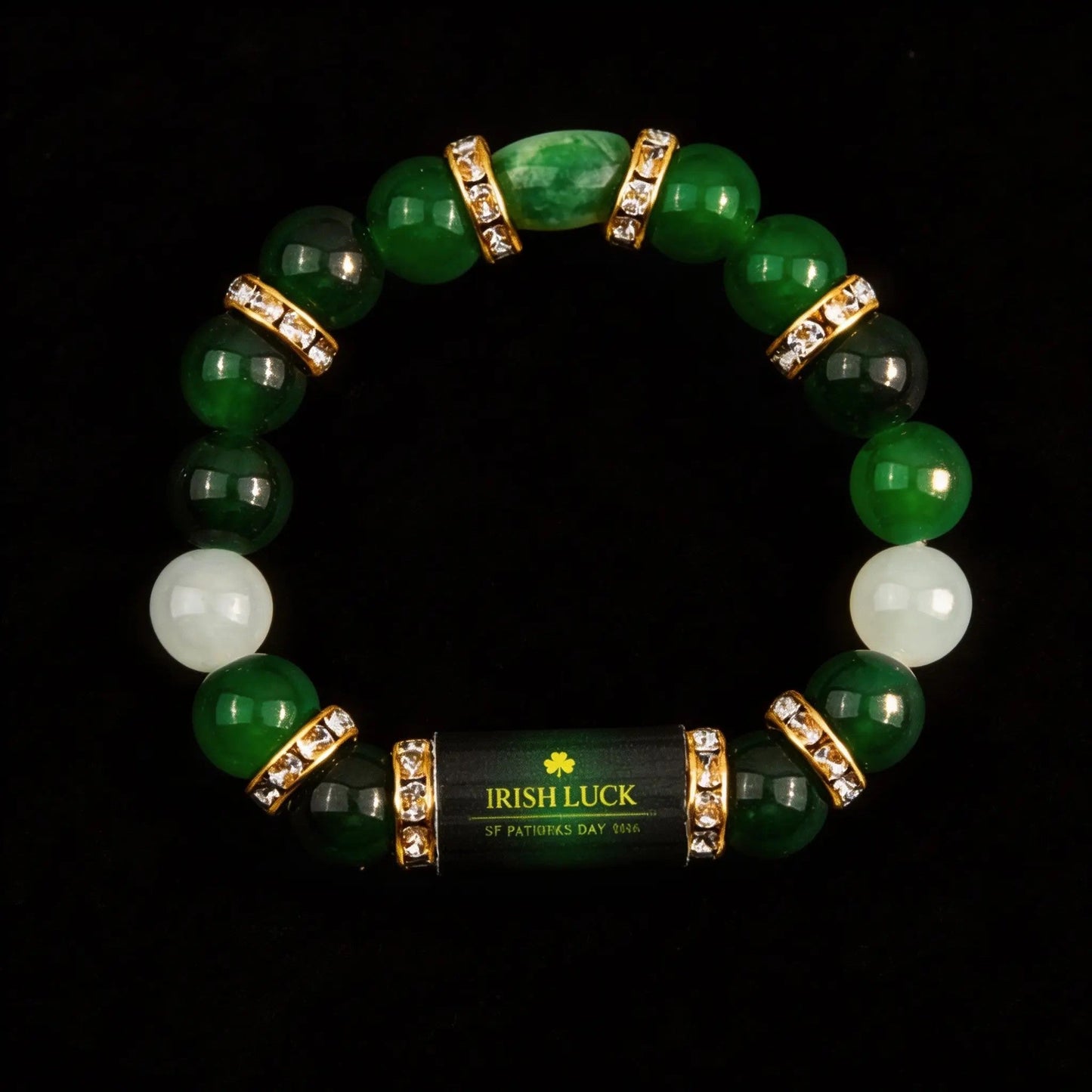 2026 Commemorative Natural Stone Beaded Bracelet | Walk for Peace & Irish Luck Editions