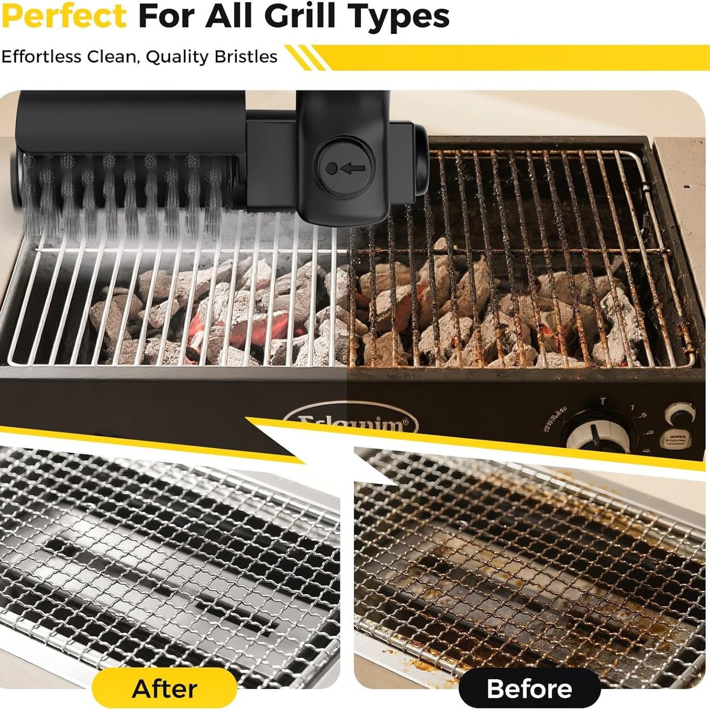 The Ultimate BBQ Companion: Rechargeable Electric Rotary Grill Scrubber