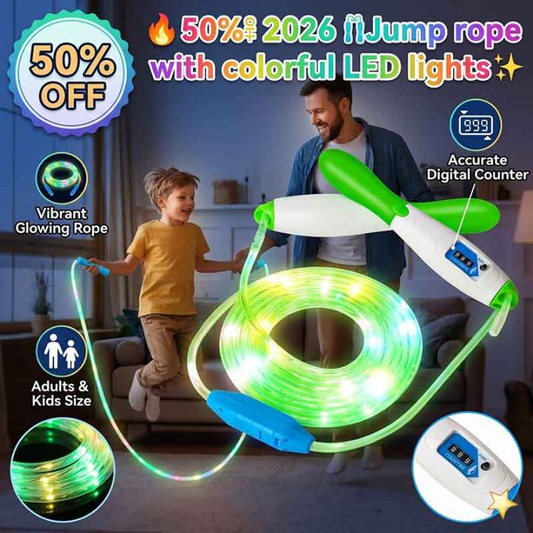 🪀Jump rope with colorful LED lights✨