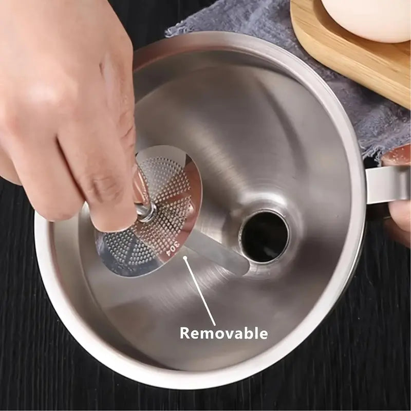 🍳 Ultimate Stainless Steel Funnel & Strainer | Stop Kitchen Spills | 🎁 BOGO Sale: 2 for $22.99