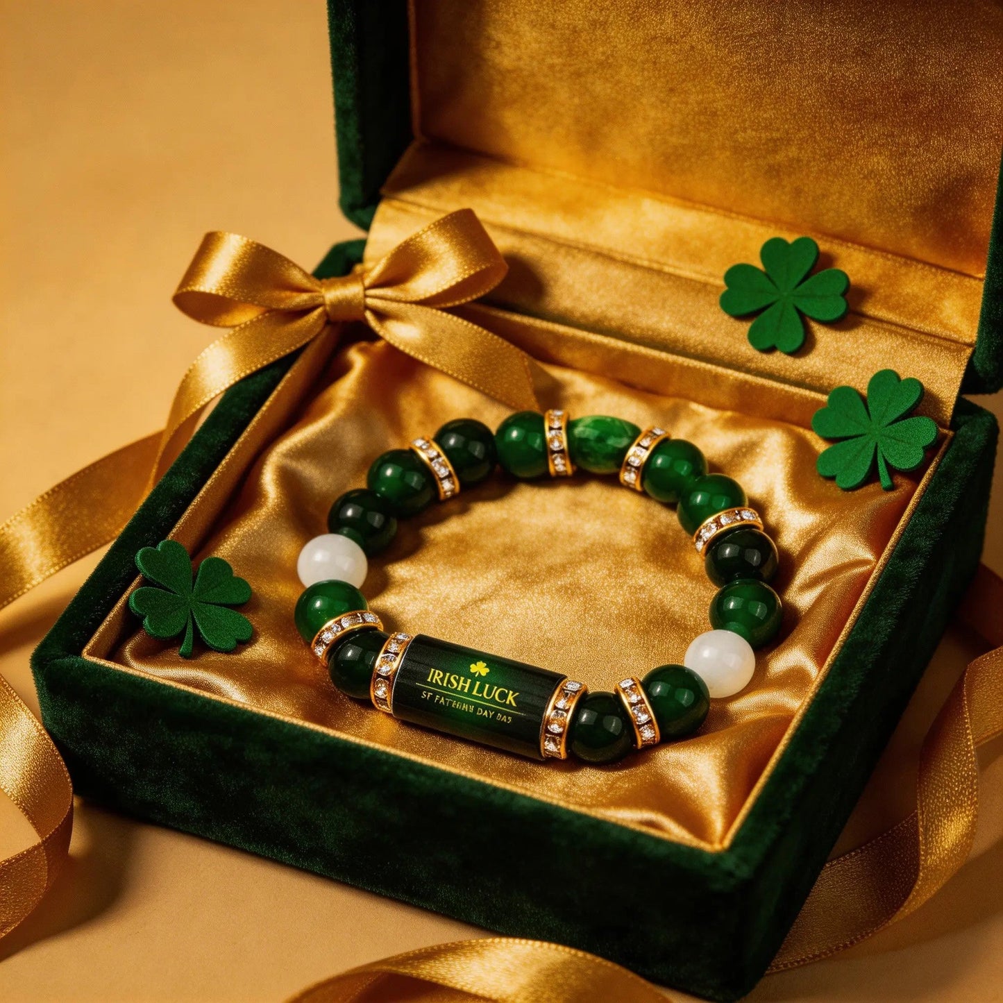 2026 Commemorative Natural Stone Beaded Bracelet | Walk for Peace & Irish Luck Editions
