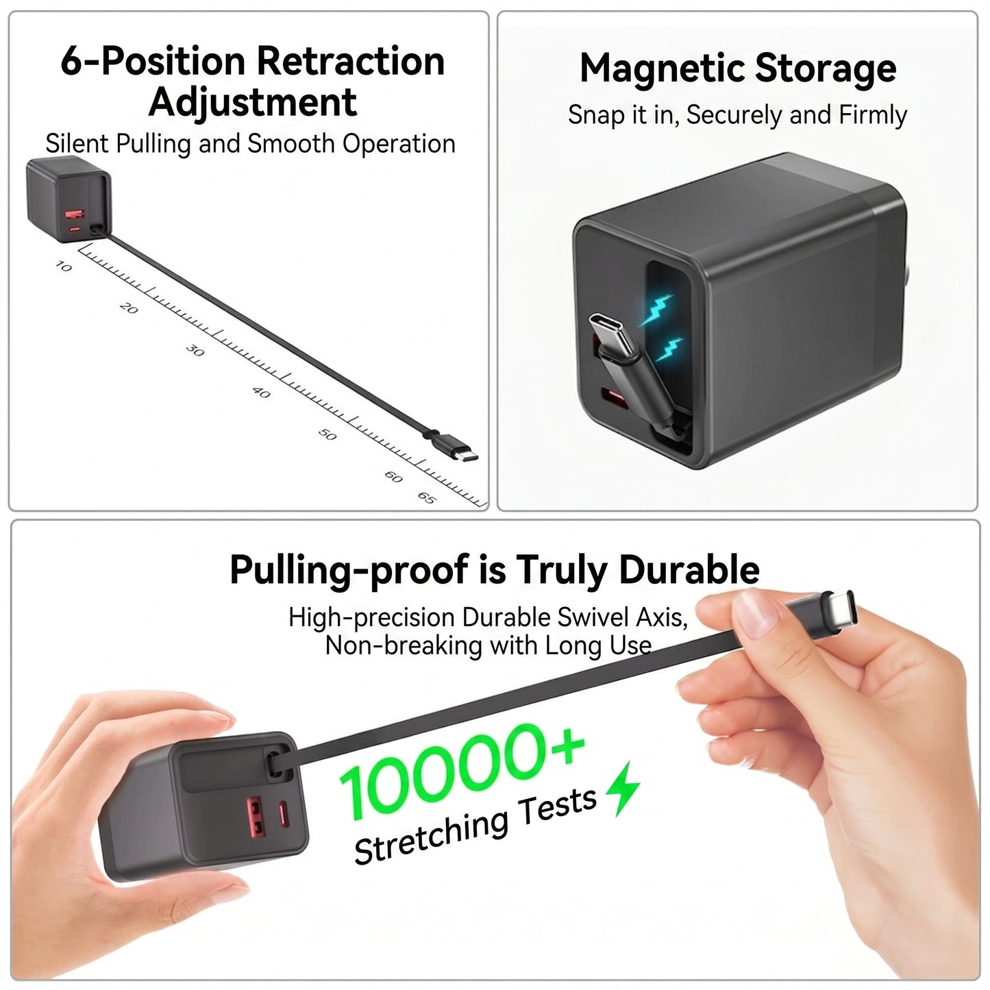 3-in-1 Retractable Fast Charger