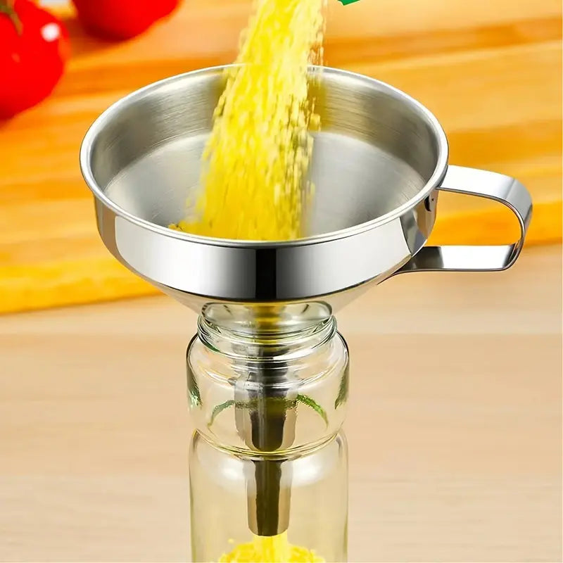 🍳 Ultimate Stainless Steel Funnel & Strainer | Stop Kitchen Spills | 🎁 BOGO Sale: 2 for $22.99