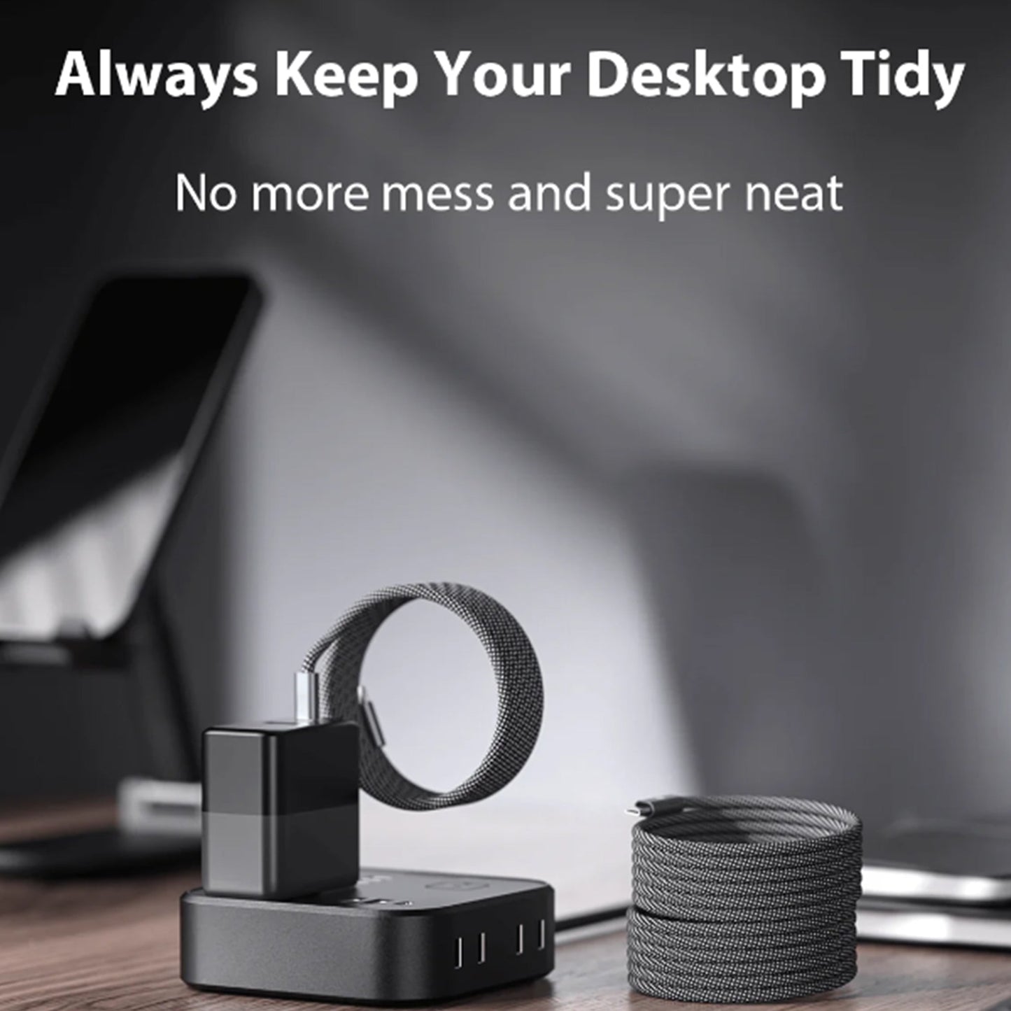 Magnetic retractable data cable