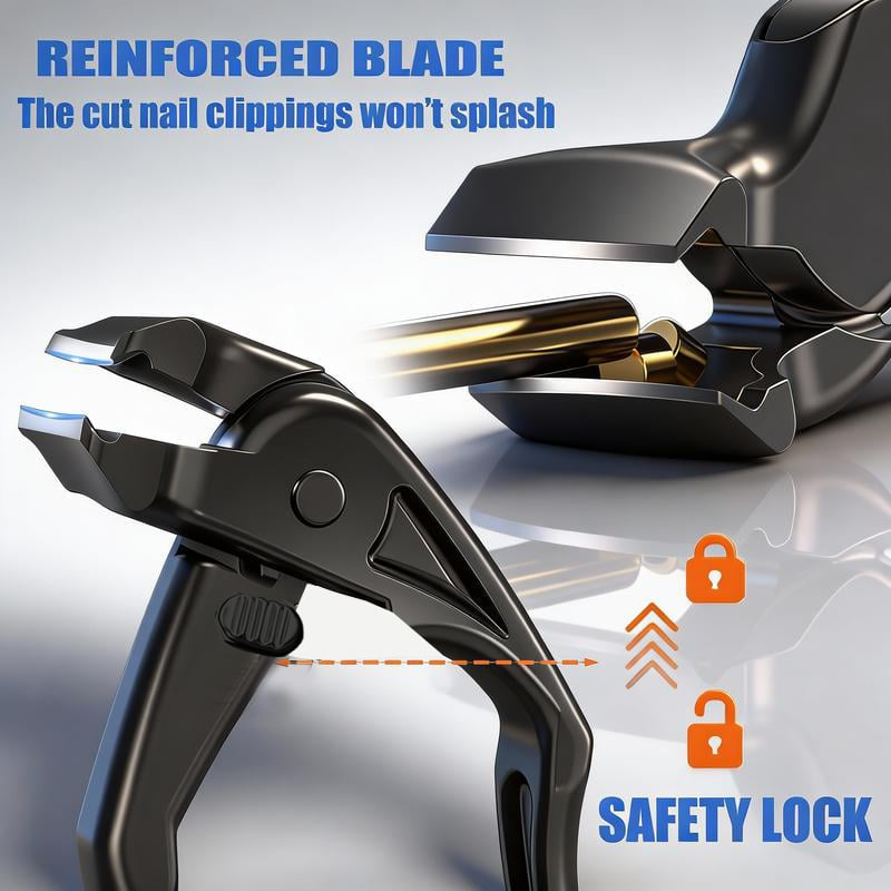 🏆35K+ SOLD! 🥳✂️ Black Curved Nail Clipper – Ergonomic & Easy for Seniors 🖤🎖️
