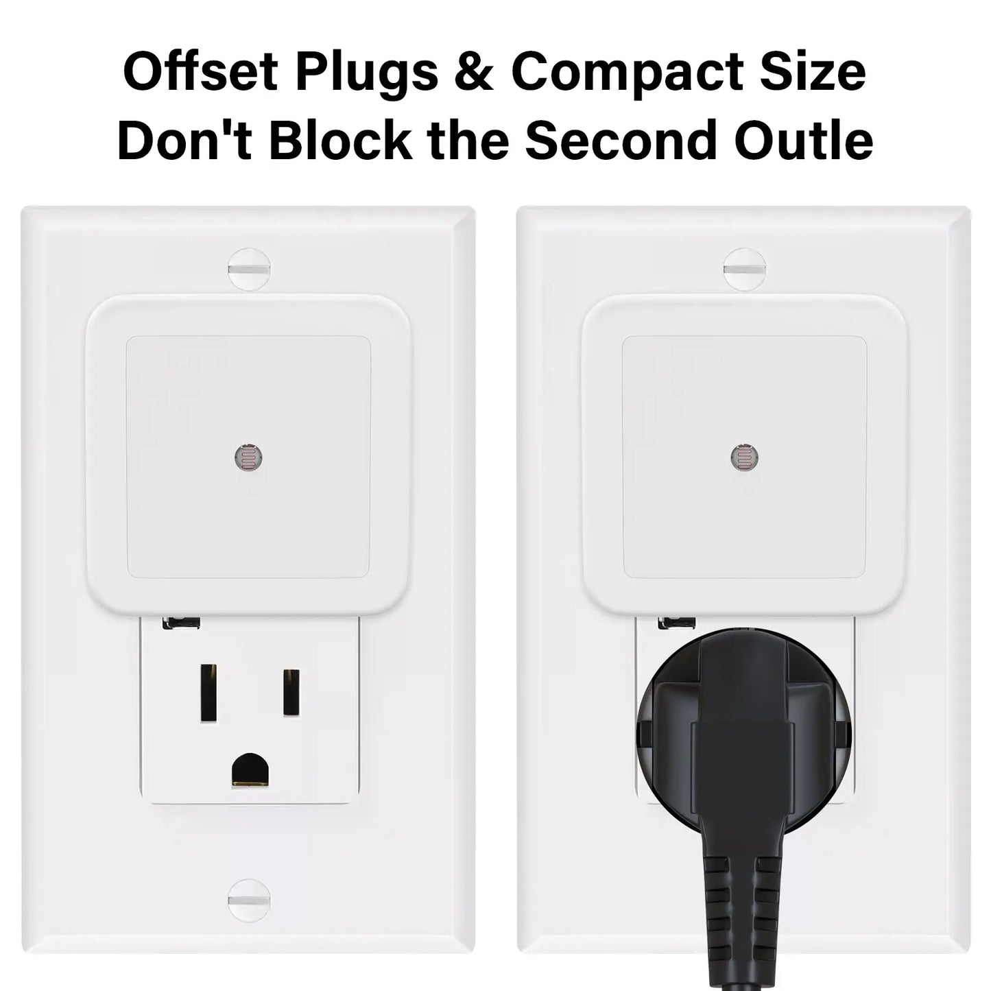 6-Pack Smart Sensor Night Lights – Warm White Plug-in LED for Nursery, Stairs & Hallways