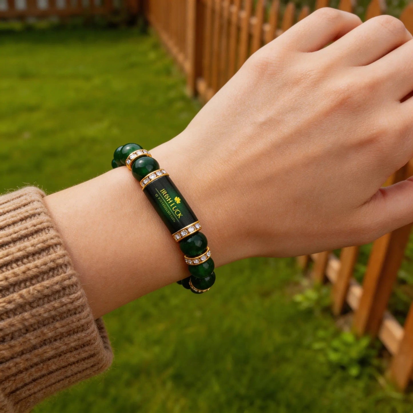 2026 Commemorative Natural Stone Beaded Bracelet | Walk for Peace & Irish Luck Editions