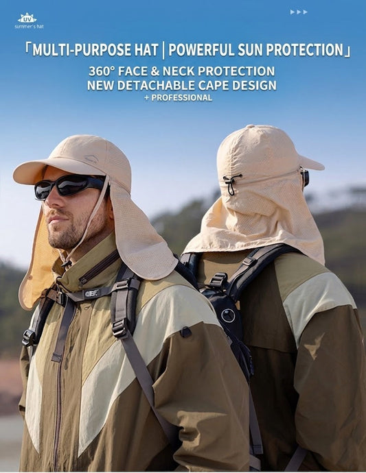 🔥50% OFF🔥Summer Sun Protection Hat with Built-In Neck Shade