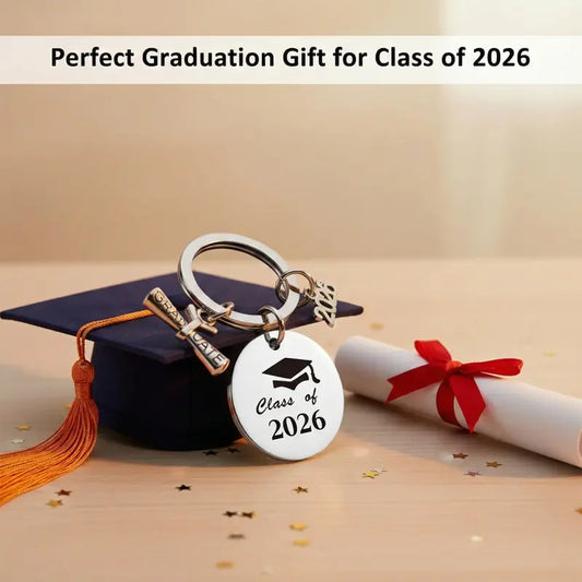 Class of 2026 Graduation Keychain Gift Set (Set of 3) - Perfect for Daughter, Son, Best Friends, High School & College Grads