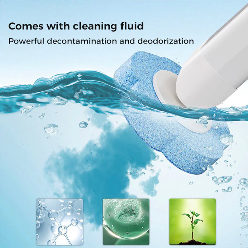 Hands-free cleaning device Disposable toilet cleaning aid